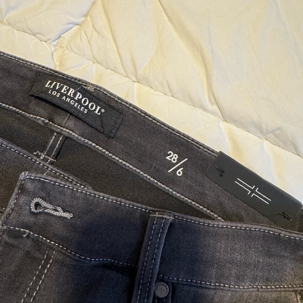 Liverpool Jeans Company Black Ankle Cropped Jeans